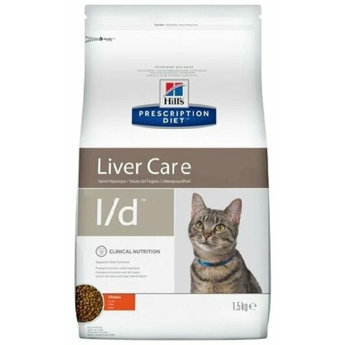 фото Сухой диетический корм hill's prescription diet l/d лечение заболеваний печени 1,5кг.