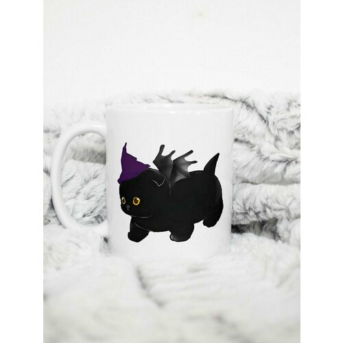 Кружка Чёрный котик 490₽