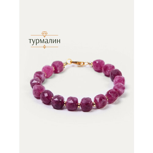 фото Браслет-нить brandlove, турмалин, 1 шт., размер 18 см, розовый