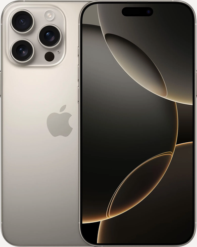 Изображение товара Смартфон Apple iPhone 16 Pro Max 256 ГБ, Dual: eSIM + eSIM, Natural Titanium (натуральный титан)