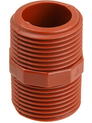 Ниппель ПП 1" с наружной резьбой AV Engineering, полипропилен, коричневый — фото 1