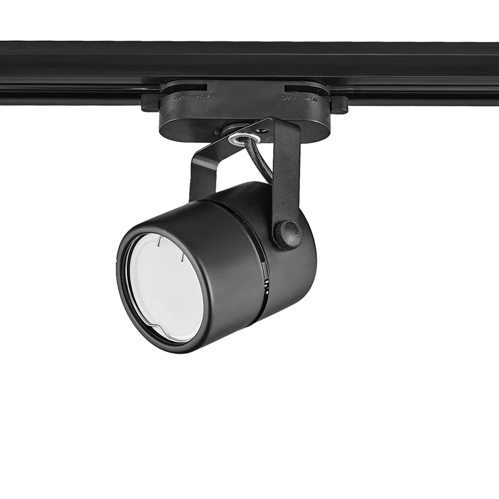 Трековый светильник Volpe Q321 под лампу GU10 50 Вт 10 м² цвет черный
