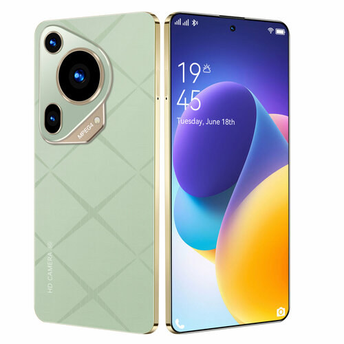 Телефон Смартфон P70 Pro 12512 гб андроид 14 глобальная русская версия сеть 4G5G две SIM-карты зеленый 10000₽