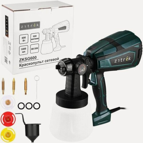 Изображение товара Краскопульт сетевой Zitrek ZKSG600, 1000мл, 600 Вт (085-1053)