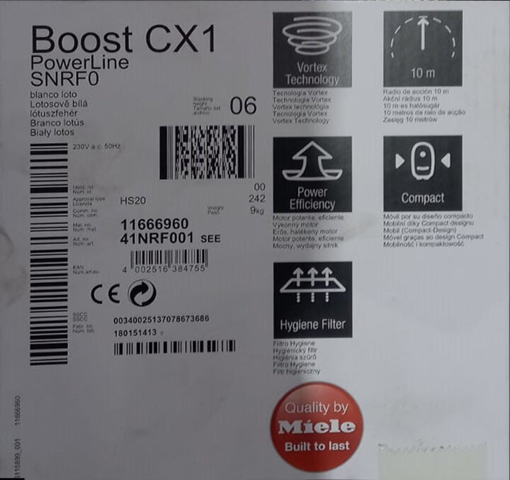 Пылесос Miele Boost CX1 PowerLine белый (boost cx1 powerline snrf0) - фото №2