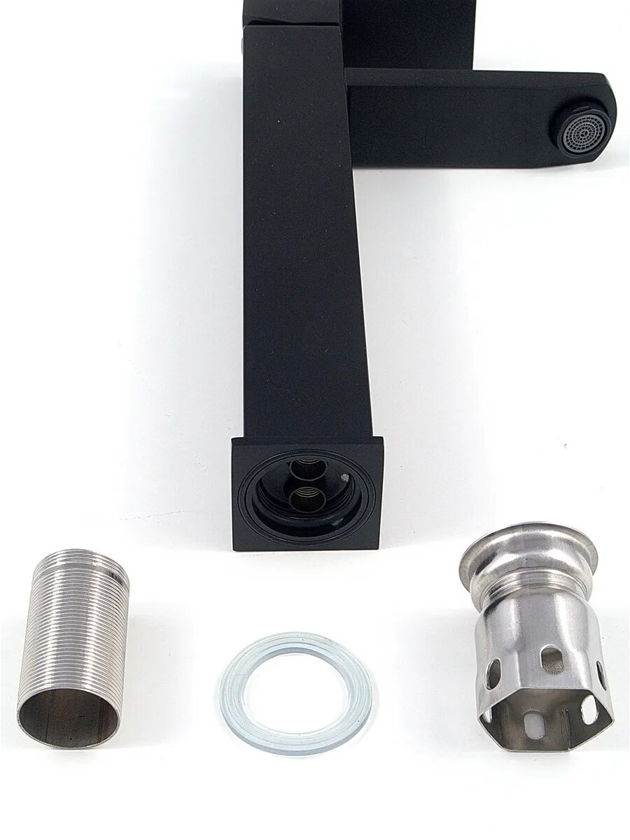 Смеситель Diadonna, латунь, для раковины, однорычажный, черный — фото 1