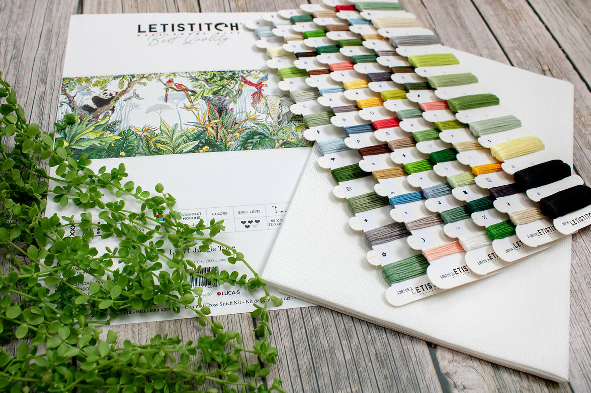 LetiStitch Набор для вышивания L8071 Время джунглей — фото 1