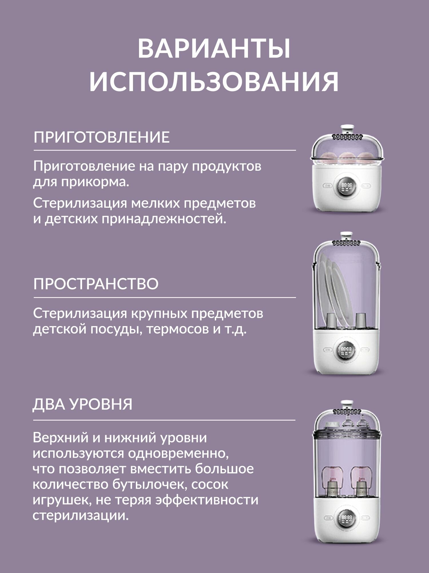 Картинки Стерилизатор для бутылочек детских на 6 бутылок Большой