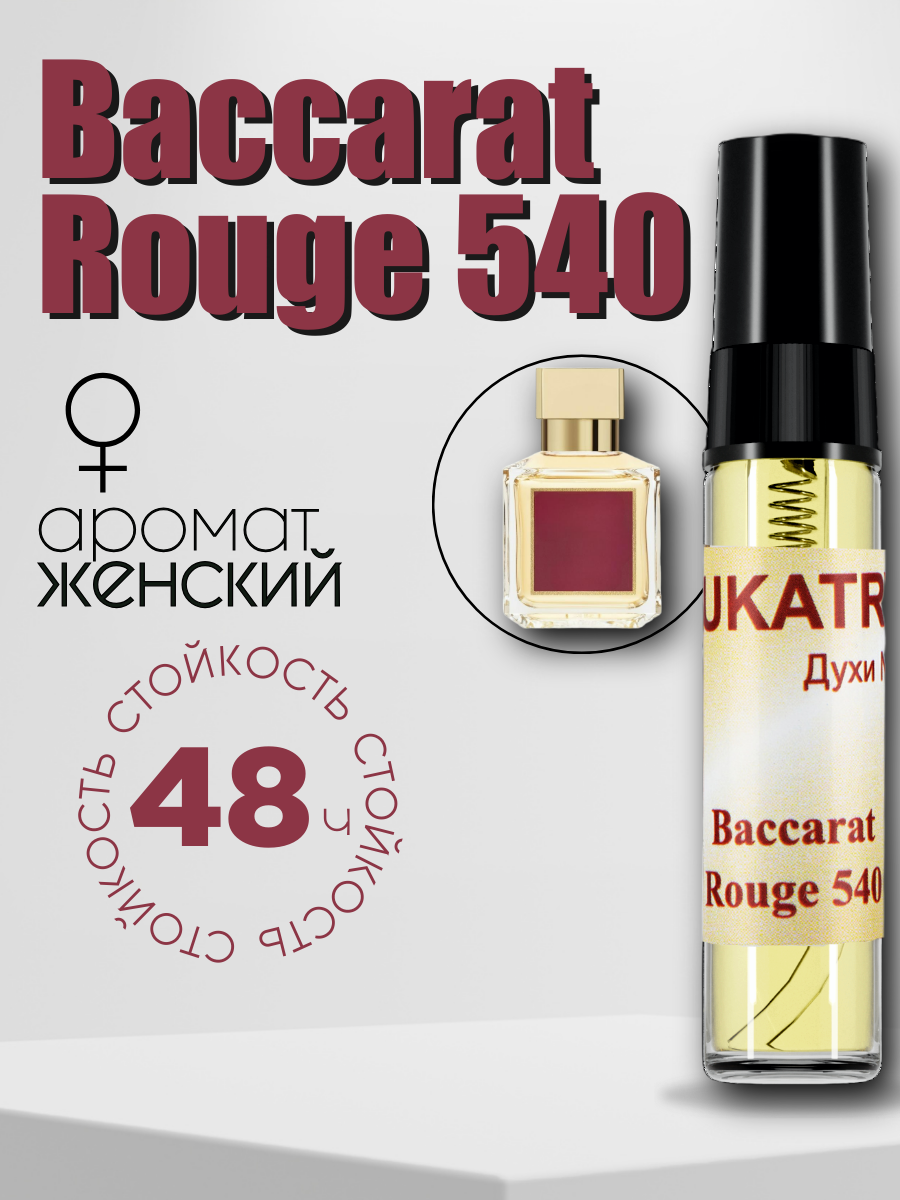 Духи Jukatry № 7 по мотивам Бакарат Руж 540/Baccarat Rouge 540, женские, 6 мл
