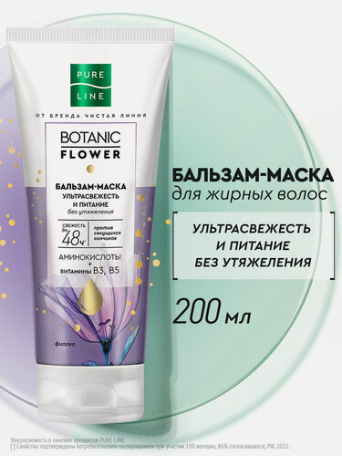 Изображение товара Чистая Линия бальзам-маска для волос против секущихся кончиков 200 мл