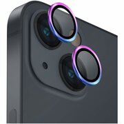 Защитное стекло Uniq Optix Camera Lens protector Aluminium (3 шт.) 0.25 мм для камеры iPhone 14/14 Plus, Iridescent (IP6.1-6.7M-LENSIRD)