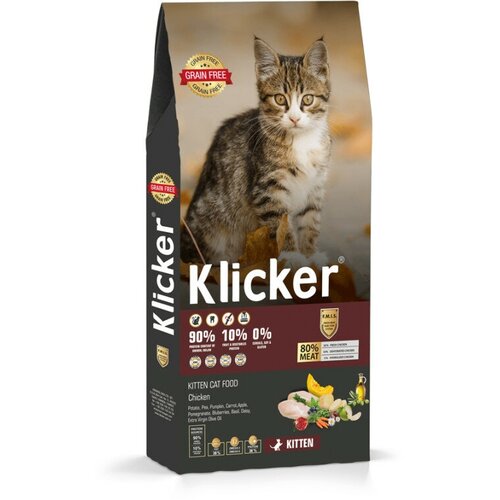 Klicker Kitten Cat Chicken сухой корм для котят с курицей - 1 кг