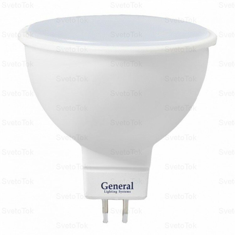 Светодиодная LED лампа General MR16 GU5.3 10W 4500K 49,5x51 пластик/алюм 686300