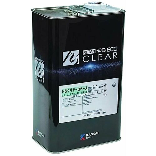 Лак глянцевый Kansai(кансай) RETAN PG ECO HS CLEAR Q BASE 041 (4 л+2 л) комплект с отвердителем