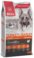 Корм для собак Blitz (2 кг) Adult Dog Turkey & Barley All Breeds dry