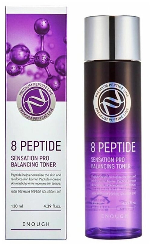 Тонер для лица с пептидами Premium 8 peptide Senation Pro Balancing Toner, Enough, 130 мл