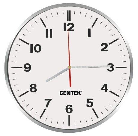 Centek Настенные часы Centek CT-7100 (белый+хром)