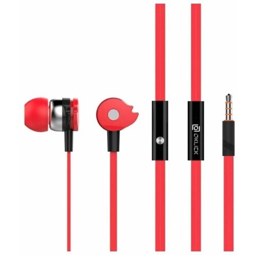 Наушники с микрофоном Oklick HS-S-210 вкладыши в ушной раковине провод 12 м красные 510₽