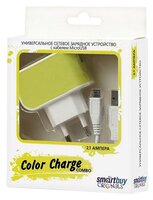 Сетевая зарядка SmartBuy Color Charge Combo оранжевый