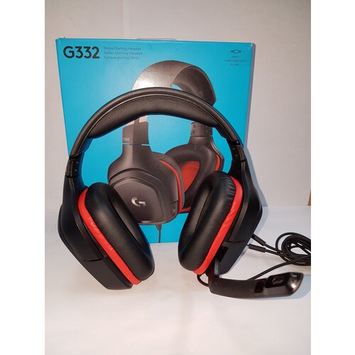 Наушники с микрофоном Logitech G332 гарнитура проводная черный 945500₽