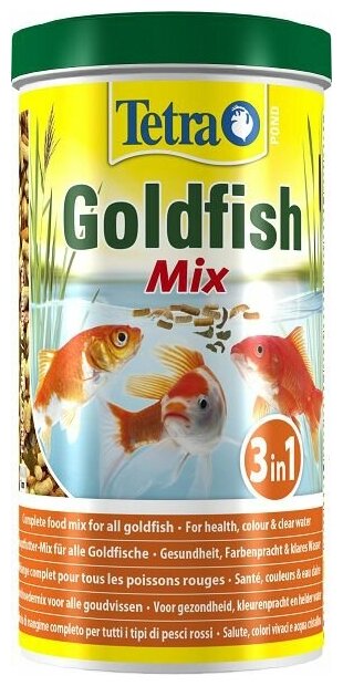 Tetra TetraPond Gold Mix корм для золотых рыбок, смесь 1 л - фотография № 3