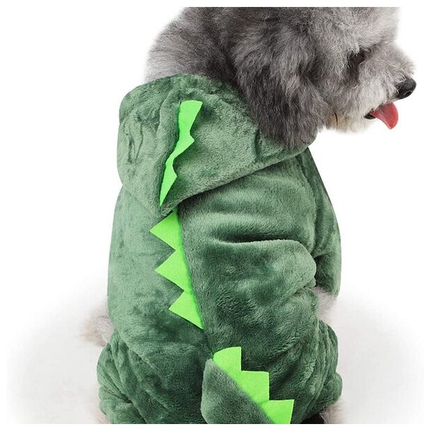 Костюм для собаки «Волшебный карнавал-Динозавр» с капюшоном, размер XL (50*40см) Ultramarine - фотография № 7