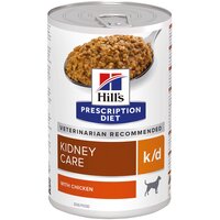 Влажный диетический корм для собак (консервы) Hill's Prescription Diet k/d при хронической болезни почек, с курицей, 12шт*370г