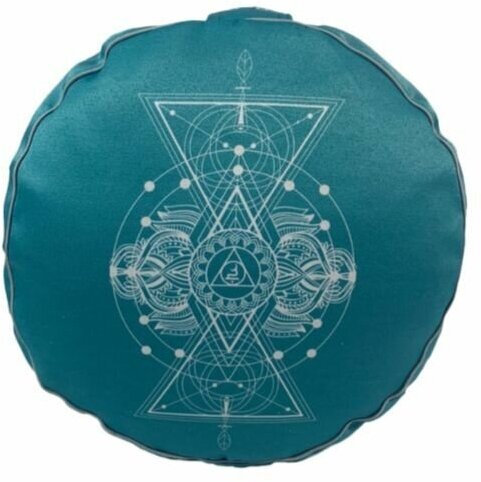 Подушка для медитации Чакра Вишутха голубая