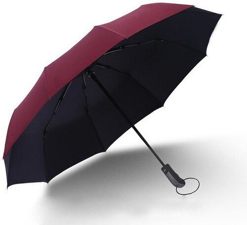 Смарт-зонт Noname, черный, бордовый