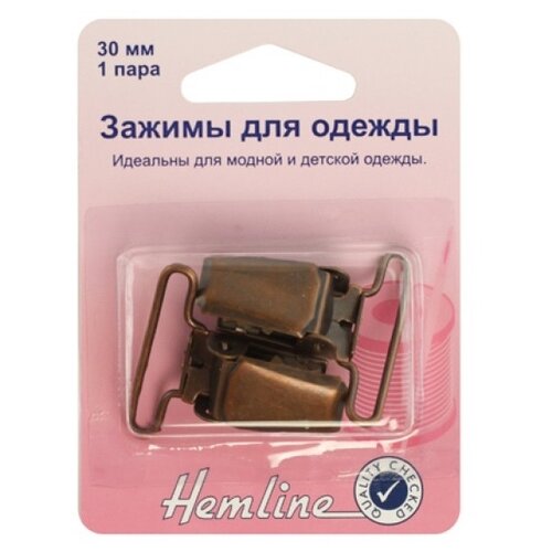 фото Hemline зажимы для одежды 30 мм 457.br, бронзовый (2 шт.)