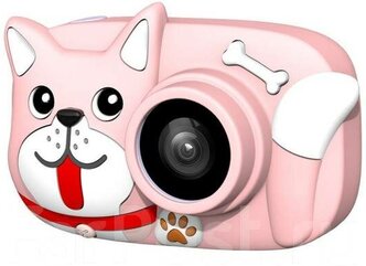 Детский фотоаппарат Lovely Plus Case Собачка, 18Мп, 600mAh, Селфи камера, Розовый