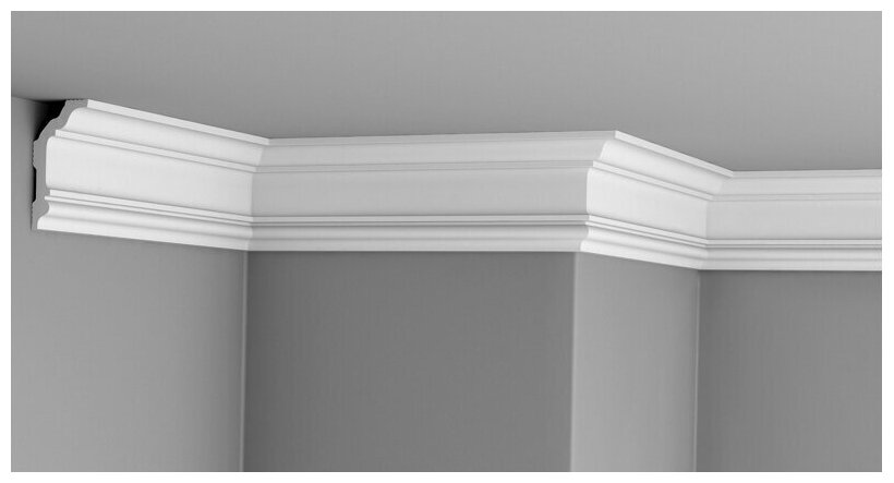 фото Плинтус потолочный Glanzepol GP-95, 1шт (длина 2м)