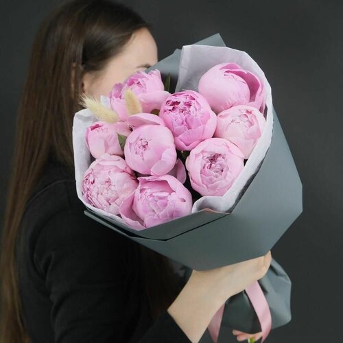 9 пионов Сара Бернар с лагурусом MB171 9900₽