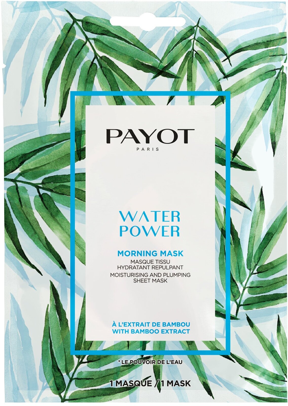 PAYOT Morning Mask Water Power Маска тканевая для лица увлажняющая, 19 мл