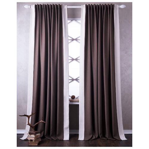фото Классические шторы lindsay цвет: коричневый br31408 pasionaria
