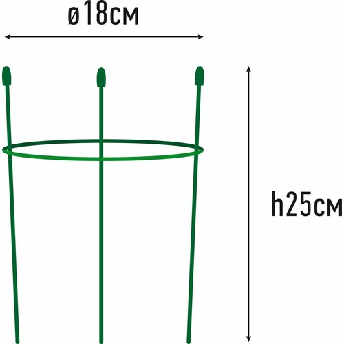 Опора круглая GARDEN SHOW сталь 18х25х18 см зеленая