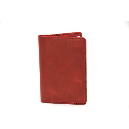 Обложка для паспорта , натуральная кожа, красный