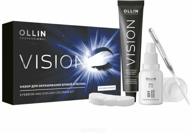 Набор Ollin Professional Vision для окрашивания бровей и ресниц (Светло-коричневый) - фото №4
