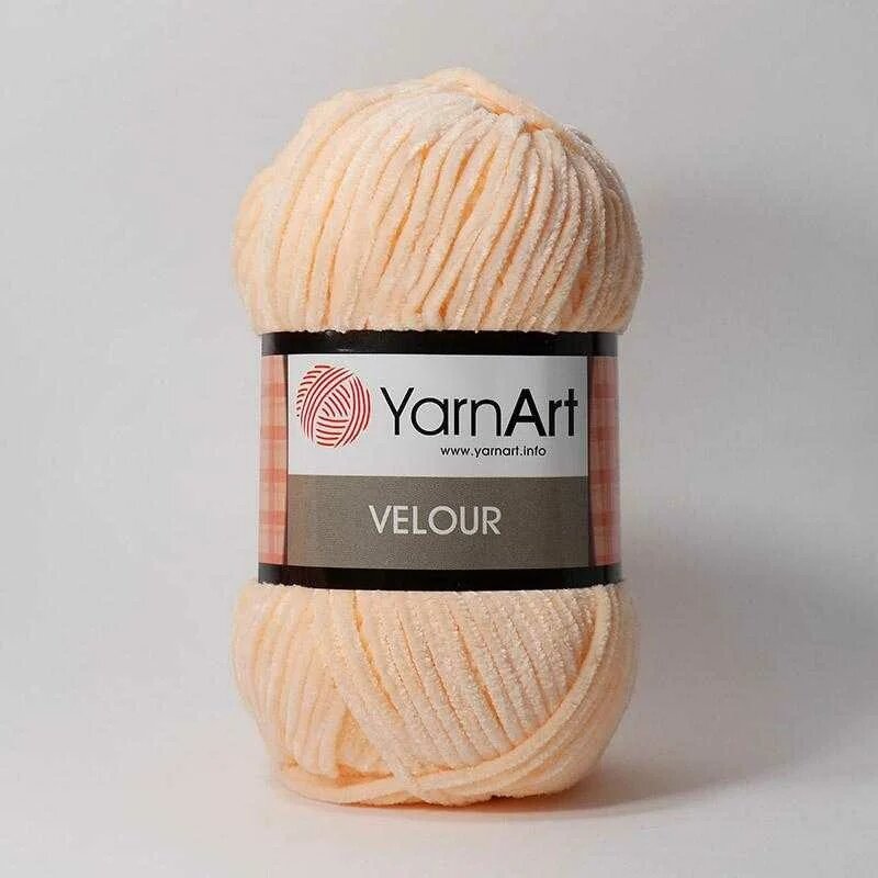 Пряжа YarnArt Velour персик (863), 100%микрополиэстер, 170м, 100г, 5шт