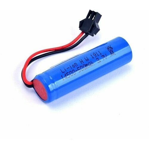 Аккумулятор с выводами Lj Li-ion 14500/500mAh 3.7v батарея с проводом SM-2P YP, SM 2Pin запчасти радиоуправляемая машина, мусорного ведра, р/у, з/ч