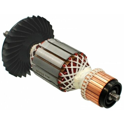 Якорь (ротор) УШМ BOSCH GWS 24-180, GWS 24-230 ротор якорь l 225 мм d 59 мм резьба м10 шаг 1 0 мм дляинтерскол