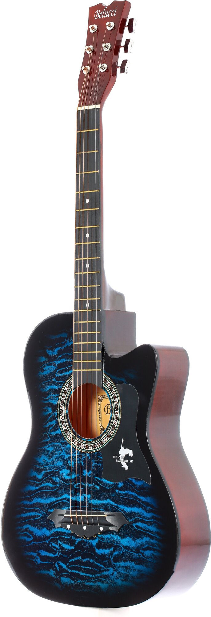 Акустическая гитара Belucci BC3830 BLS (Ocean),38"дюймов, с рисунком