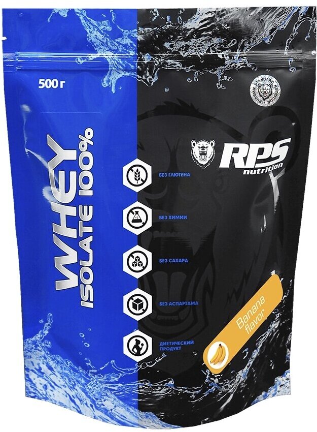 RPS Whey Isolate 100%, 500 гр. (банан)