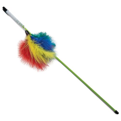 фото Triol удочка-дразнилка "радужные перья", 80/500мм цвет:разноцветный