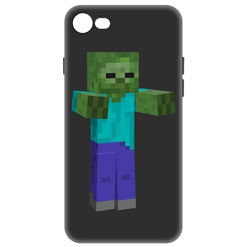 Чехол-накладка Krutoff Soft Case Minecraft-Гигант для iPhone SE 2020 черный чехол накладка krutoff soft case minecraft свинка для iphone se 2020 черный