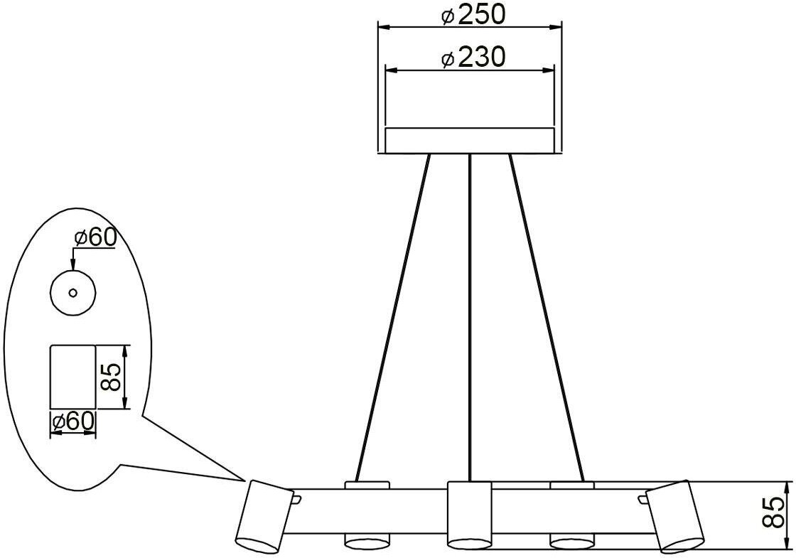 Светильник Vele Luce OCTOPUS VL10152P05 - фото №4