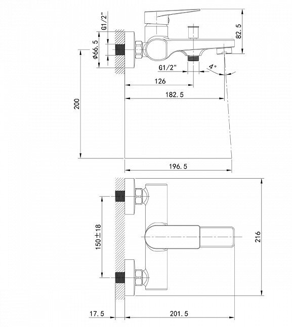 Смеситель для ванны IDDIS Bridge BRDSB00i02WA - фотография № 7