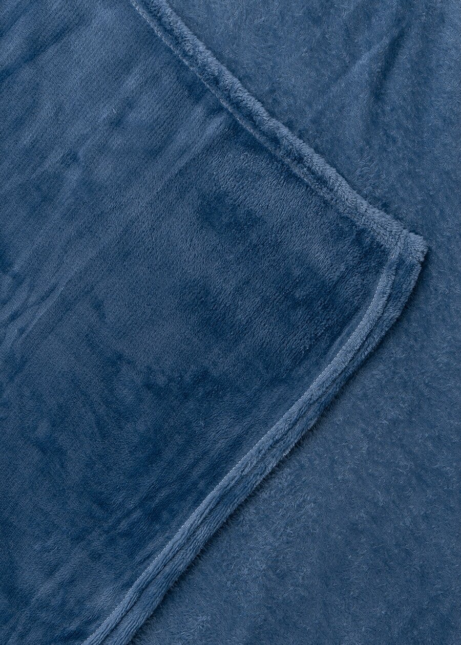Плед Texrepublic Absolute flannel (синий), 140х200 - фотография № 7