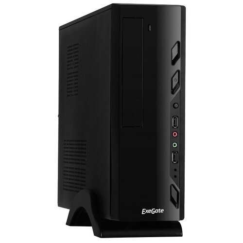 Корпус EXEGATE EX268697RUS MiniITX MI-208 Black, miniITX/mATX, <без БП>, 2*USB, Audio корпус matx exegate mi 209 400w 8 desktop miniitx