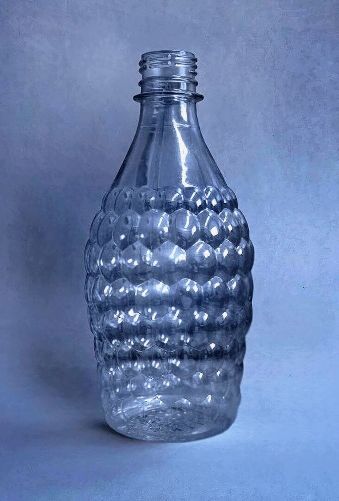 Набор пластиковых прозрачных одноразовых бутылок "Виноград" с крышкой, 500 мл, 10 штук в комплекте - фотография № 2